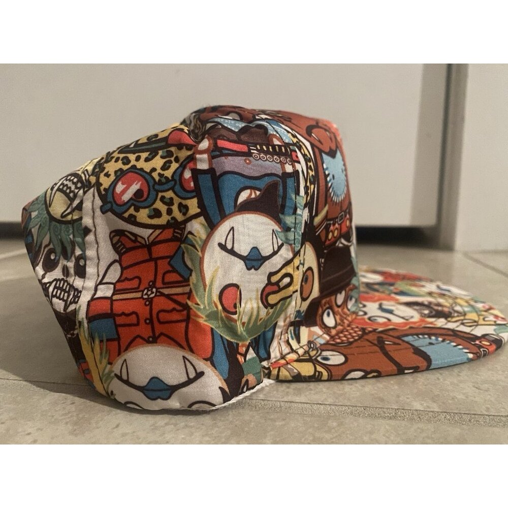 (2) The Monsters Style SnapBack Hat Cap Neon Print Anime Kasing Lung Pop Mart - Picture 10 of 11